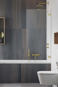 Душевая шторка на ванну Radaway Essenza Pro Brushed Gold PNJ II