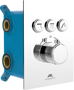 Смеситель встраиваемый Rubineta Thermo-3F PM0016 термостатический