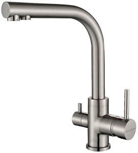 Смеситель для кухонной мойки Paulmark Essen Es213011-NI(BS) / Es213011-CR с подключением к фильтру воды