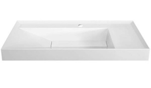 Умывальник Belux Триумф 850-01 / 850-02 / 1000-01 / 1000-02 / 1200-01 / 1200-02 Solid Surface, 100х50 чаша слева