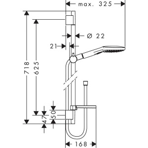 Душевой гарнитур Hansgrohe Raindance Select E 120 3jet 26620400