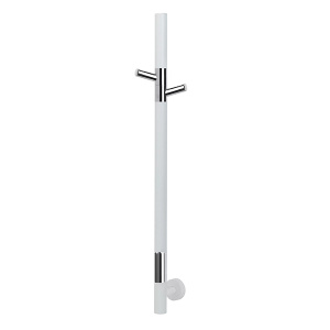 Полотенцесушитель Gloss&Reiter ENKEL.E2.L.15х75.H2.TIMER.CHROME.СМ1 электрический (таймер), 11х75 1 секция 2 крючка, белый, хром