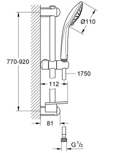 Душевой гарнитур Grohe Euphoria 110 Massage 27226AL1