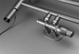 Полотенцесушитель Deante Silia Steel AGI_FG31 / AGI_FG41 / AGI_FG51 электрический, 50х85 8 перекладин, брашированная сталь