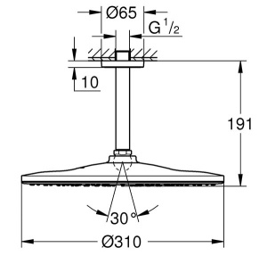 Верхний душ Grohe Rainshower 310 Mono 26560000