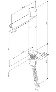 Смеситель для умывальника AM.PM X-Joy F85A92500 TouchReel