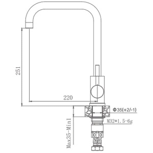 Смеситель для кухонной мойки Haiba HB71304-4