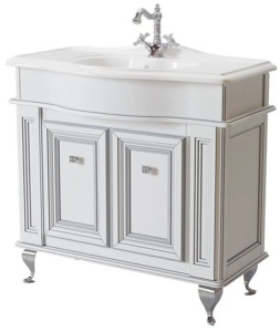 Тумба под умывальник Caprigo Fresco 90 10613G-B016 / 100 10614G-B016, 100, белый матовый