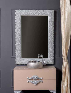 Зеркало Boheme Rose 540 / 547 серебро, 100х140
