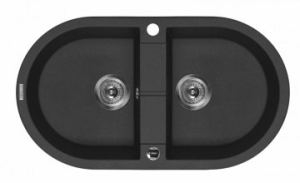 Кухонная мойка Deante Piva ZQI-220B / ZQI-720B, 78х44/графитовый