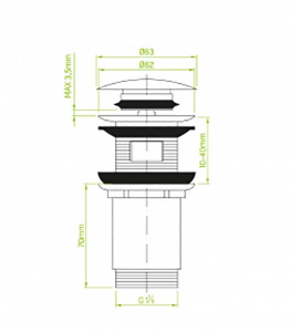 Донный клапан Laveo Pop-Up Waste CKK_72R3
