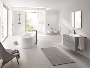 Смеситель для ванны Grohe Essence 23491A01 / 23491AL1, темный графит глянец