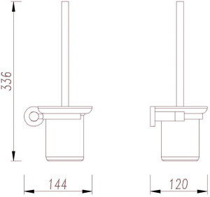 Ершик для унитаза Omnires Modern Project MP60620GR
