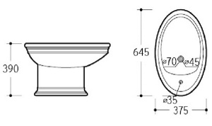 Напольное биде Boheme Puro 960