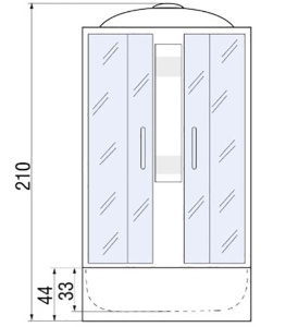 Душевая кабина River Nara Light 44 МТ, 90х90, матовый