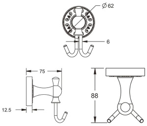 Крючок Rose RG1021Q двойной
