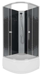 Душевая кабина Niagara NG-7508-08BK Black, 90х90/мозаика
