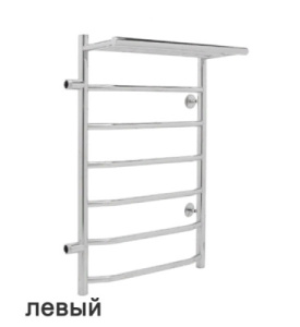 Полотенцесушитель Gloss&Reiter Terra lux LeRi ЛБ Т6 П2 боковое подключение, 50х80 6 перекладин 1 дюйм (левый)