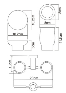 Стакан Wasserkraft K-28226 с мыльницей