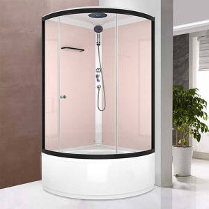 Душевая кабина Domani-Spa Simple high pink capuchino, 90х90, прозрачный