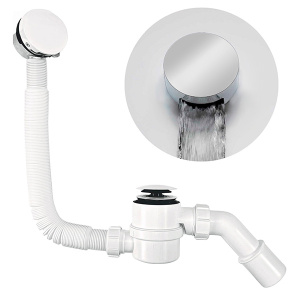 Сифон для ванны McAlpine HCN2600CC-15MM-WH Click Clack