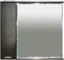 Мебель для ванных комнат Misty шкаф с зеркалом Элвис 85 со светом (левый, венге) фото 2