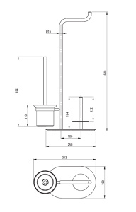 Многофункциональная стойка для туалета Deante Silia Steel ADI F732