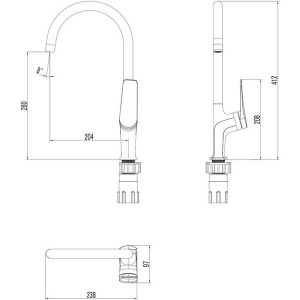 Смеситель для кухонной мойки Lemark Bronx LM3705GM