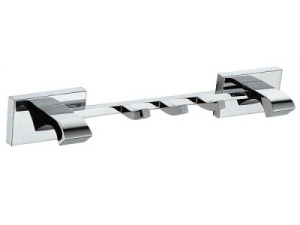 Планка с крючками Gappo G0716-30 / G0716-40 / G0716-50, 36 см 3 крючка, хром