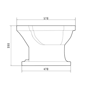 Напольное биде Caprigo Tempo 4714