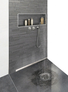 Душевой трап Berges Wasserhaus Wall хром матовый, 60 см