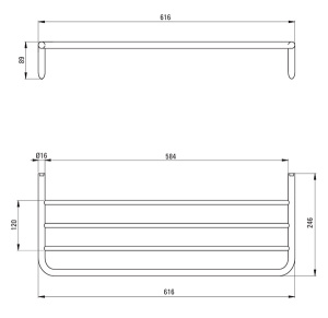 Полка Deante Silia Gold BR ADI R531