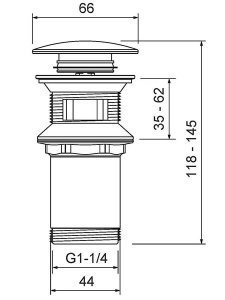 Донный клапан Timo 8011/00