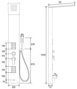 Гидромассажная панель Cerutti Rosanna CT10400