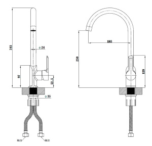 Смеситель для кухонной мойки Esko Sorrento SR 519W