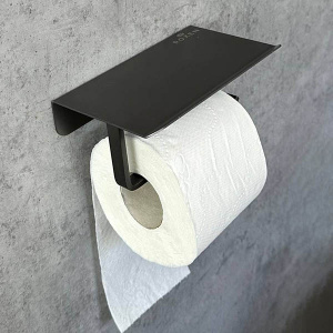 Держатель для туалетной бумаги Roxen RX-1001G с полкой для телефона