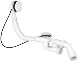 Сифон для ванны McAlpine MP31SSF-WHBR, белый