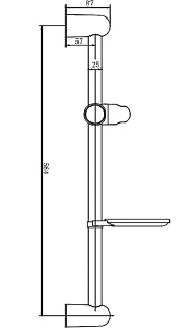 Душевая штанга Haiba HB8003