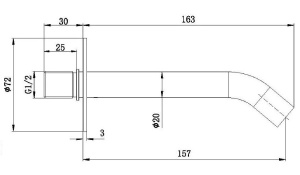 Излив Allen Brau Priority 3.0S 5.31A18-00 / 5.31A18-BN, хром