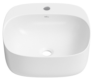 Умывальник Wellsee Ideal 326901000 / 326903000, 42х42, белый глянцевый