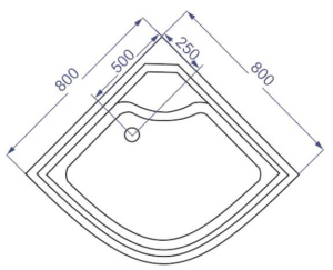 Душевая кабина Coliseum Simple T-80 / T-90 / T-100 белая, 100х100, матовый