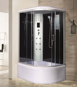 Душевая кабина River Dunay XL 44 ТН асимметричная, 120х80, тонированный