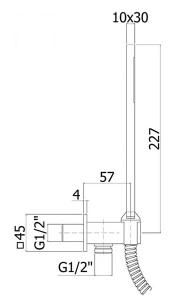 Шланговое подключение с лейкой Paffoni Premium ZDUP095NO