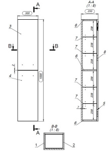 Пенал Cersanit Lara 30 / 63417