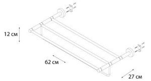 Полка для полотенец с держателем Fixsen Modern FX-51515