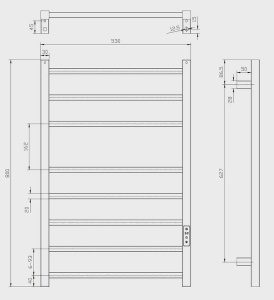 Полотенцесушитель Ganzer GZ928050 электрический