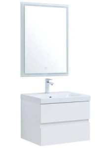 Комплект мебели Aquanet Беркли 50 / 60 / 80 белый глянец, 60, белый глянец