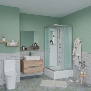 Душевая кабина Niagara Classic NG-1108-14BKTG, 90х90, матовый