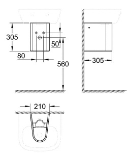 Полупьедестал Grohe Euro Ceramic 39325000
