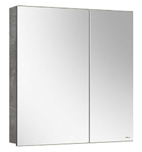 Шкаф-зеркало Belux Стокгольм ВШ 70 / 80 / 90 бетон чикаго светло-серый, 70, бетон чикаго светло-серый